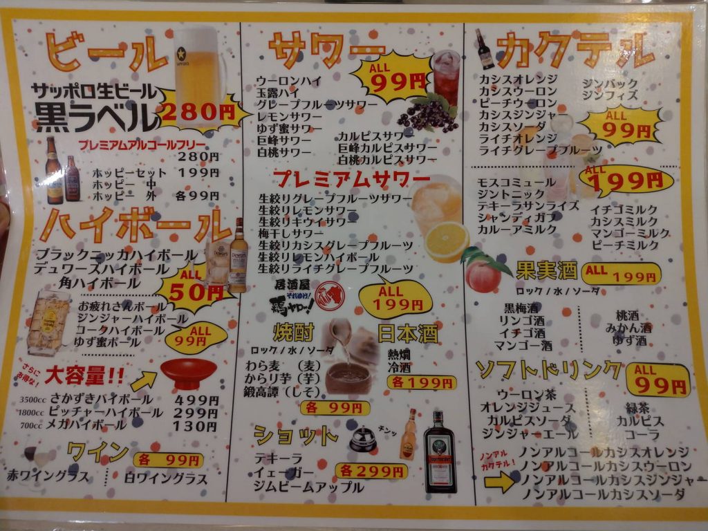 ハイボール50円 せんべろできる居酒屋 それゆけ 鶏ヤロー 柏店 ゆにゃおじ食べ物ブログ